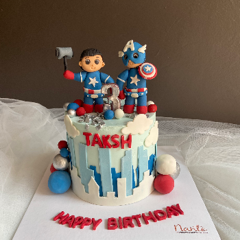  Captain America Theme Cake 1 Kg NANTE A55 Dayanand Colony Lajpat Nagar 4