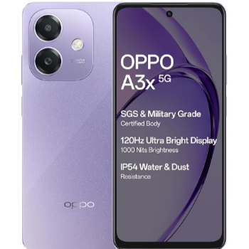 OPPO A3X 5G (Starry Purple, 4GB RAM, 64GB Storage)-https://s3.ap-south-1.amazonaws.com/prod-media-vyaparify-com/vcards/products/190707/product_1744868819_680095d30c8ea.png Image