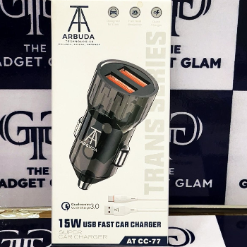  CAR CHARGER WITH 2 USB FAST CHARGING THE GADGET GLAM Shop-2 THE GADGET GLAM Skywalk, Chenpur Rd, Near Godrej Garden City, Jagatpur, Gota,