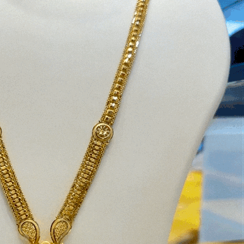 Flower Haar or Divine Blossom Temple Necklace with Floral Engraved Pendant-https://s3.ap-south-1.amazonaws.com/prod-media-vyaparify-com/vcards/products/196825/product_1745493865_680a1f6981ceb.png Image