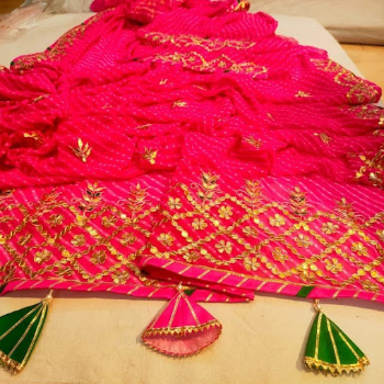  Pink Mothra Silk Saree – Designer Edition at Sikar’s Top Women’s Store JAIPURIA SAREES Sikar, Rajasthan, Bajaj Rd, Behind Jain Bhawan, Near Vardhman Vidhya Vihar, Subhash Chowk,