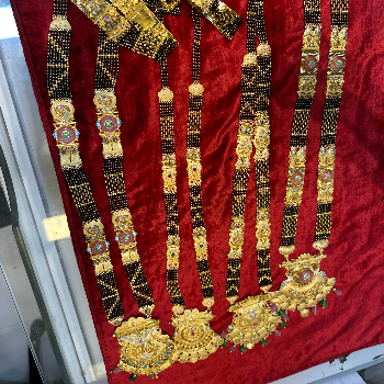  Traditional Maharashtrian Mangalsutra Collection – Designer Gold-Plated Black Beaded Necklaces NAKODA JEWEL PARK Nurses Quarters, Shop No. 05 Shivaji Bhaji Market, Ambernath