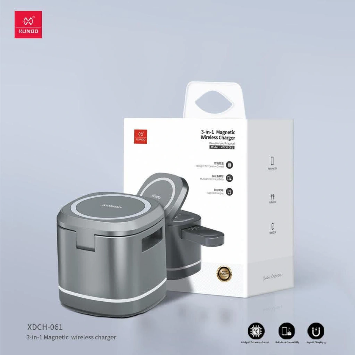  Xndoo 3-in-1 Magnetic Wireless Charger AKHIL MOBILES AND SERVICES C O AKHIL MOBILESAND SERVICES 2 9A10 AKHIL MOBILES VENKAT NAGAR NEAR PRAGATI JUNIOR COLLEGE