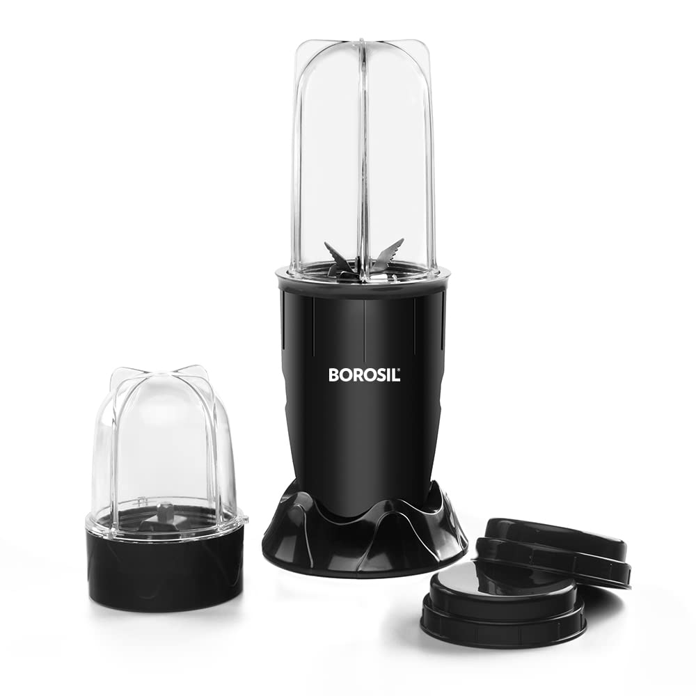 Borosil Plastic Nutrifresh Pb31 Portable Mini-Blender & Grinder, 500 Ml Blending Jar, 300 Ml Chutney Jar, For Blending Smoothies & Chutneys, Dry Grinding Spices, Black, 400W-https://s3.ap-south-1.amazonaws.com/prod-media-vyaparify-com/vcards/products/229016/product_1747204980_68243b748a8e3.png Image