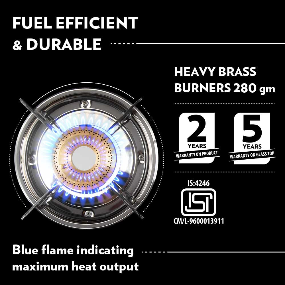 Borosil Blaze Glass-top Gas Stove, 4 Burners 6mm Toughened Glass, Heavy Brass Burners(2 years product warranty, 5 years Glass Top Warranty)-https://s3.ap-south-1.amazonaws.com/prod-media-vyaparify-com/vcards/products/229093/product_1747206368_682440e0e02a4.png Image