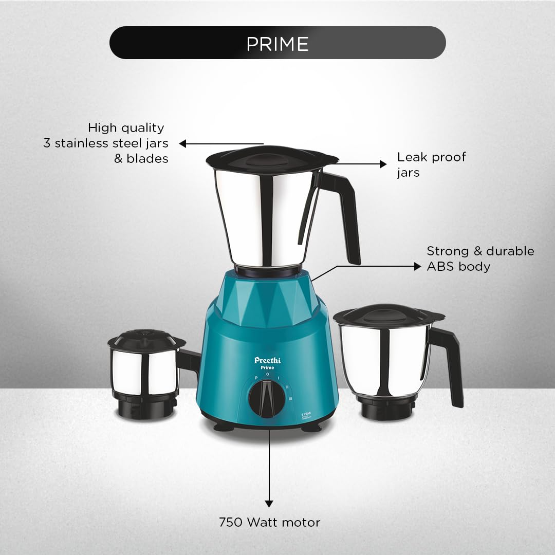 Preethi Prime Mixer Grinder for Kitchen I 3 Jars 750 Watt Mixie I Green (MG-286)-https://s3.ap-south-1.amazonaws.com/prod-media-vyaparify-com/vcards/products/231238/product_1747234223_6824adafbb428.png Image