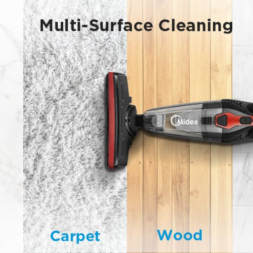 Midea T2 Upright Vacuum Cleaner |2-in 1 Handheld & Stick |600W,13.5 KPa Suction| Washable Filter |Bagless Design-https://s3.ap-south-1.amazonaws.com/prod-media-vyaparify-com/vcards/products/240934/product_1747557687_68299d374c04f.png Image