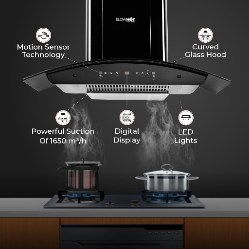 BLOWHOT ERICA L TAC MS Chimney: 90cm | 1,650 m³/h Suction Power | BRUSHLESS DC MOTOR | 9 Speed Control | Filterless Technology | Heat Auto Clean | Motion Sensor-https://s3.ap-south-1.amazonaws.com/prod-media-vyaparify-com/vcards/products/241081/product_1747577723_6829eb7bad85e.png Image
