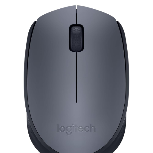 Logitech M170 Wireless Mouse, 2.4 GHz with USB Mini Receiver, Optical Tracking, 12-Months Battery Life, Ambidextrous PC/Mac/Laptop - Grey/Black-https://s3.ap-south-1.amazonaws.com/prod-media-vyaparify-com/vcards/products/241094/product_1747579475_6829f25338360.png Image