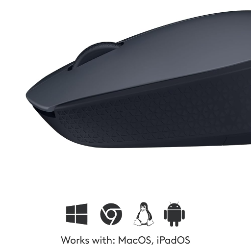 Logitech M170 Wireless Mouse, 2.4 GHz with USB Mini Receiver, Optical Tracking, 12-Months Battery Life, Ambidextrous PC/Mac/Laptop - Grey/Black-https://s3.ap-south-1.amazonaws.com/prod-media-vyaparify-com/vcards/products/241097/product_1747579475_6829f2535edc7.png Image