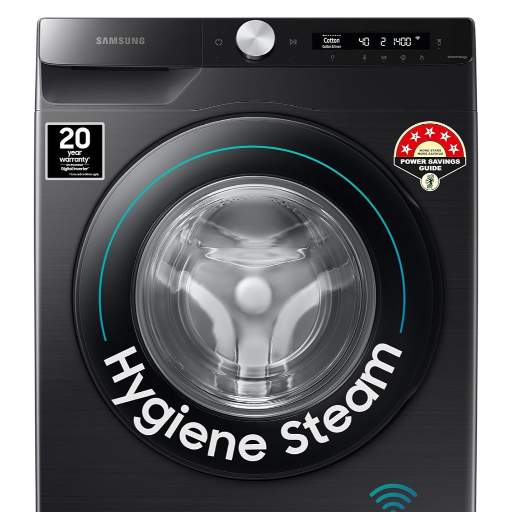 SAMSUNG 8 kg 5 Star, AI Ecobubble, Wi-Fi, Hygiene Steam,Digital Inverter Fully Automatic Front Load Washing Machine with In-built Heater Black (WW80T504DAB1TL)-https://s3.ap-south-1.amazonaws.com/prod-media-vyaparify-com/vcards/products/243371/product_1747664709_682b3f454f68a.png Image