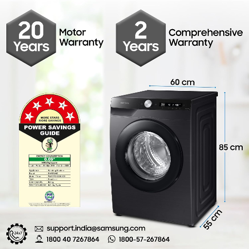 SAMSUNG 8 kg 5 Star, AI Ecobubble, Wi-Fi, Hygiene Steam,Digital Inverter Fully Automatic Front Load Washing Machine with In-built Heater Black (WW80T504DAB1TL)-https://s3.ap-south-1.amazonaws.com/prod-media-vyaparify-com/vcards/products/243374/product_1747664709_682b3f459c84e.png Image
