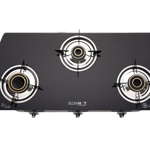 BLOWHOT Jasper 3 Burner Auto Ignition Heavy Brass BurnerGas Stove - Toughened Glass Cook Top - Stainless Steel Frame-https://s3.ap-south-1.amazonaws.com/prod-media-vyaparify-com/vcards/products/244289/product_1747720888_682c1ab8272dd.png Image