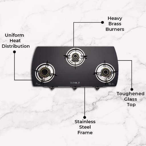 BLOWHOT Jasper 3 Burner Auto Ignition Heavy Brass BurnerGas Stove - Toughened Glass Cook Top - Stainless Steel Frame-https://s3.ap-south-1.amazonaws.com/prod-media-vyaparify-com/vcards/products/244292/product_1747720888_682c1ab87ac38.png Image