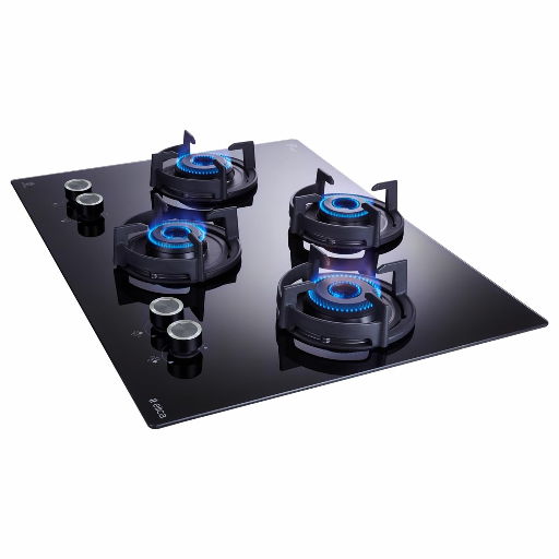Elica Hob 4 Italian Burner Auto Ignition Glass Top with Full Brass Direct Multi-Flame Burners Gas Stove (FLEXI 460 LOTUS IND HD BRASS)-https://s3.ap-south-1.amazonaws.com/prod-media-vyaparify-com/vcards/products/245571/product_1747731532_682c444c9f869.png Image