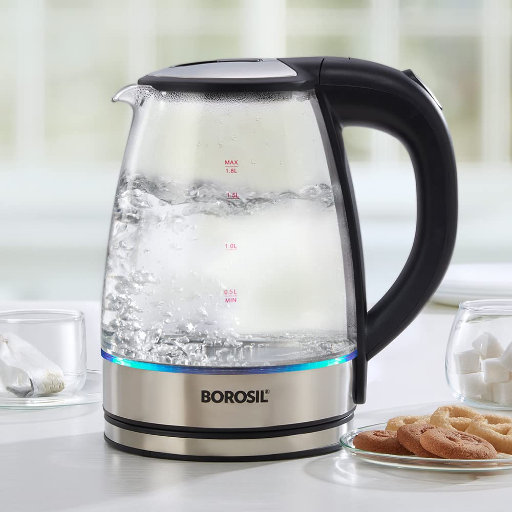 Borosil Electric Glass Kettle, Borosilicate Glass, Extra Long Cord, Dry-boil Protection, 360° Rotating Base, 1.8 L, Transparent-https://s3.ap-south-1.amazonaws.com/prod-media-vyaparify-com/vcards/products/246881/product_1747744623_682c776f2e734.png Image
