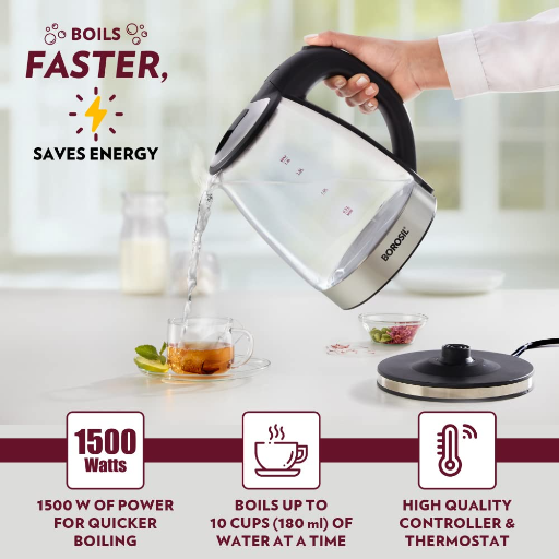 Borosil Electric Glass Kettle, Borosilicate Glass, Extra Long Cord, Dry-boil Protection, 360° Rotating Base, 1.8 L, Transparent-https://s3.ap-south-1.amazonaws.com/prod-media-vyaparify-com/vcards/products/246884/product_1747744623_682c776f6e266.png Image