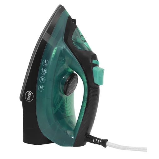 BPL 1200W Steam Iron with Anti-Drip, Anti Calcium, Spray and Steam Burst Function, Self Cleaning, 280ml Water Tank, 2 Years Warranty(BSIG20112) Green and Black-https://s3.ap-south-1.amazonaws.com/prod-media-vyaparify-com/vcards/products/250844/product_1747920346_682f25da477d2.png Image