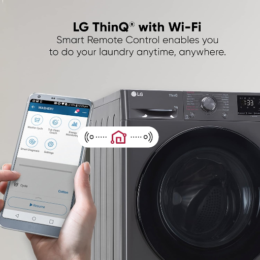 LG 9 Kg 5 Star Wi-Fi Inverter AI Direct-Drive Touch Panel Fully Automatic Front Load Washing Machine (FHV1409Z4M, Steam for Hygiene, In-Built Heater, 6 Motion DD, Middle Black)-https://s3.ap-south-1.amazonaws.com/prod-media-vyaparify-com/vcards/products/256281/product_1748089861_6831bc055126f.png Image