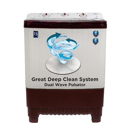 Midea 7.5 kg Semi Automatic Top Load Washing Machine, Maroon White(2 Years Warranty on product, 5 Years Warranty on Motor)-https://s3.ap-south-1.amazonaws.com/prod-media-vyaparify-com/vcards/products/256306/product_1748093841_6831cb91f2599.png Image