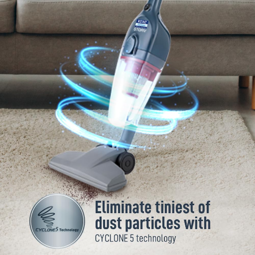 KENT Storm Vacuum Cleaner 600W | Cyclone5 Technology and HEPA Filter | Bagless Design | Ideal for Floors, Curtains, Carpets, Sofa | Grey-https://s3.ap-south-1.amazonaws.com/prod-media-vyaparify-com/vcards/products/256390/product_1748099691_6831e26bb015d.png Image