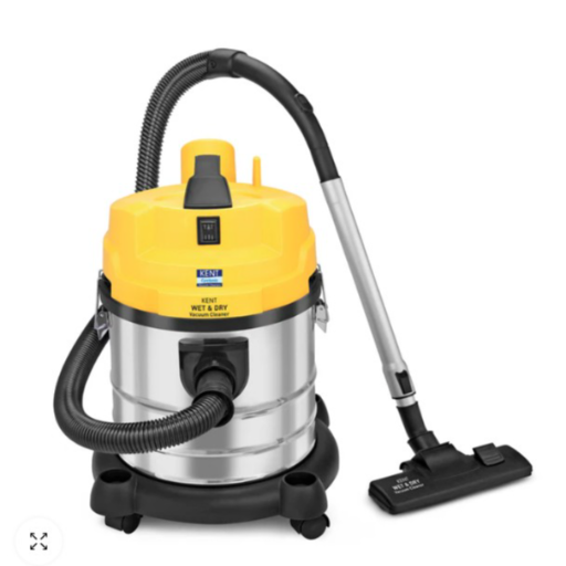 KENT Wet and Dry Vacuum Cleaner KSL 612|1200 W|Blower Function|Flexible hose|Extension tube|Crevice tool|Floor brush|Wet brush| Filter bag|20L Stainless steel body|Rubberized Wheels|Metallic Silver-https://s3.ap-south-1.amazonaws.com/prod-media-vyaparify-com/vcards/products/256393/product_1748100096_6831e4009a5b3.png Image