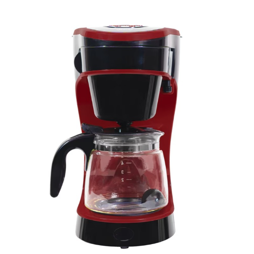 BPL 720ml 750W 6-Cup Coffee Maker with Digital Display with Timer, Removable Filter, Glass Carafe Jar, Water level Indicator, 2 Years Warranty, Black & Cherry Maroon-https://s3.ap-south-1.amazonaws.com/prod-media-vyaparify-com/vcards/products/257995/product_1748245244_68341afca9e3b.png Image