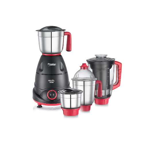 Prestige Regal Mixer Grinder, 750W, 3 Stainless Steel Jar + 1 Juicer Jar, Multi-Color-https://s3.ap-south-1.amazonaws.com/prod-media-vyaparify-com/vcards/products/259104/product_1748265828_68346b645d253.png Image
