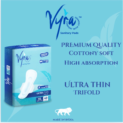  VYRA_ Ultra thin cottony soft Sanitary Pads SHIVIKA SELFCARE VEDA  D 1004  Chhani Canal Road  TP 13 Near Samsara Appt