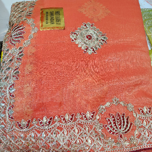  Gota patti Simar saree SATISH CHAND C O MAHAKAL SADI  AND VASTRA BHANDAR  GIRRAJ MARKET KUMHER TIRAHA NADBAI