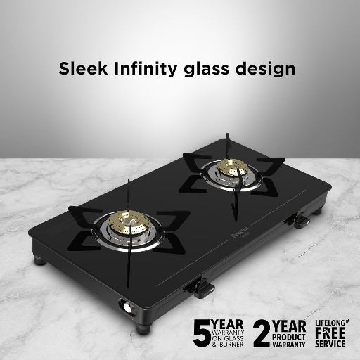 Preethi Luxe 2 Burner Glass Top Gas Stove With Driptray Less Infinity Design, 5 Year Warranty on Glass & Burner, Manual Design-https://s3.ap-south-1.amazonaws.com/prod-media-vyaparify-com/vcards/products/296685/product_1750517213_6856c5dddefca.png Image