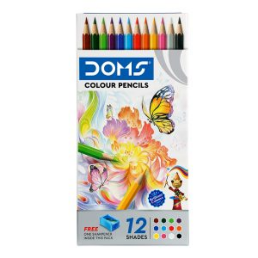 DOMS Colour Pencil 12 Shades-https://s3.ap-south-1.amazonaws.com/prod-media-vyaparify-com/vcards/products/297956/product_1751030665_685e9b89275bc.png Image
