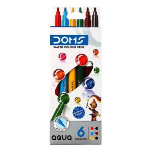 DOMS Aqua Water Colour Pens 6 Shades-https://s3.ap-south-1.amazonaws.com/prod-media-vyaparify-com/vcards/products/297959/product_1751031408_685e9e706d8df.png Image