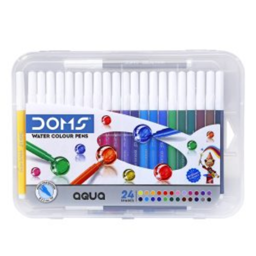 DOMS Aqua Water Colour Pen 24 Shades-https://s3.ap-south-1.amazonaws.com/prod-media-vyaparify-com/vcards/products/297960/product_1751031825_685ea0114ed7a.png Image