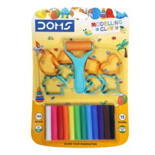DOMS Modelling Clay 12 Shades-https://s3.ap-south-1.amazonaws.com/prod-media-vyaparify-com/vcards/products/297965/product_1751033775_685ea7af13727.png Image