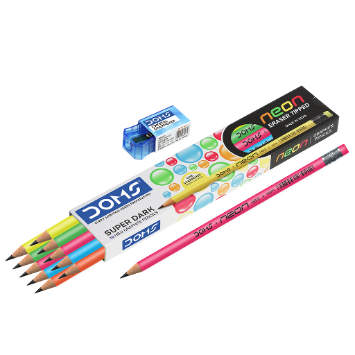 DOMS Neon Eraser Tipped Pencil 10 Pcs Pack-https://s3.ap-south-1.amazonaws.com/prod-media-vyaparify-com/vcards/products/297973/product_1751038678_685ebad6e5aa2.png Image
