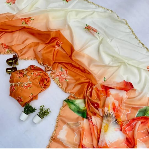  SOFT TABBY ORGANZA FLORAL DIGITAL PRINT BLOUSE in Mathilil, Kerala J M ENTERPRISES J M ENTERPRISES  CHIRAKKARA SANKAR  TOWERS MATHILIL