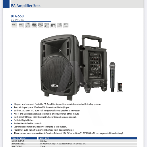  Ahuja BTA 550 portable amplifier Pappu Radio And Watch Co Dogra Chowk, Jammu