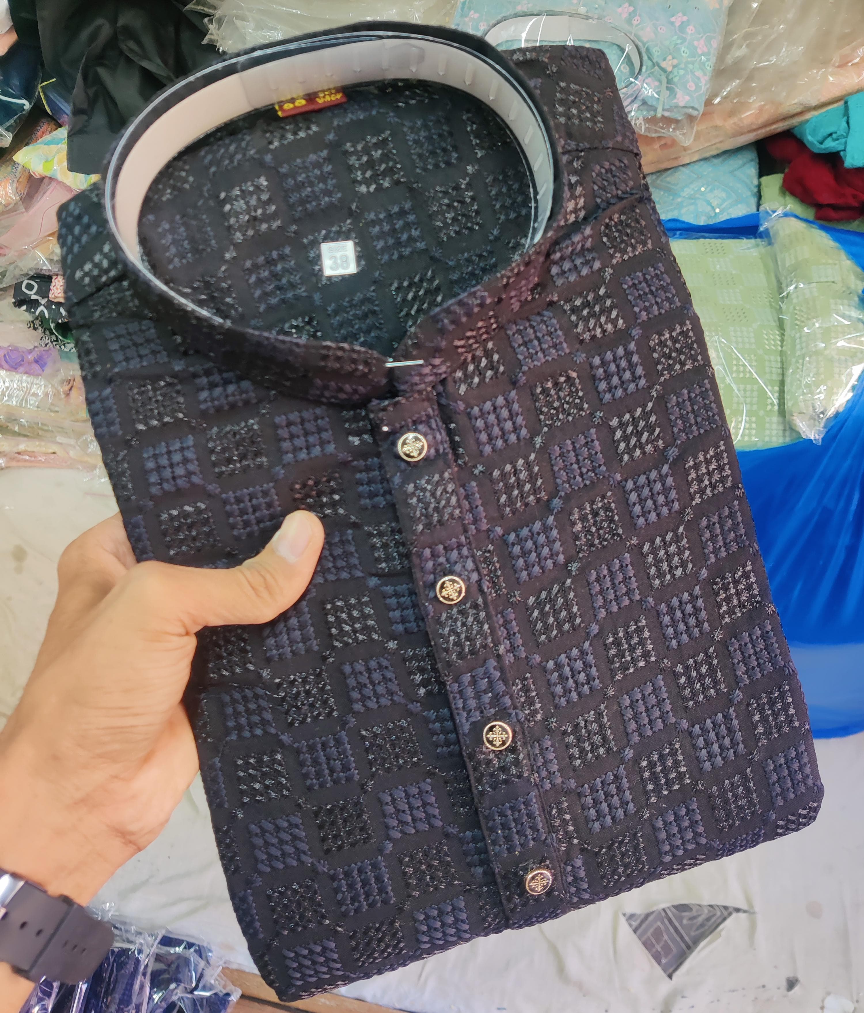 Classic Black Lucknowi Kurta for Men-https://s3.ap-south-1.amazonaws.com/prod-media-vyaparify-com/vcards/products/35704/Classic-Black-Lucknowi-Kurta-for-Men.jpeg Image