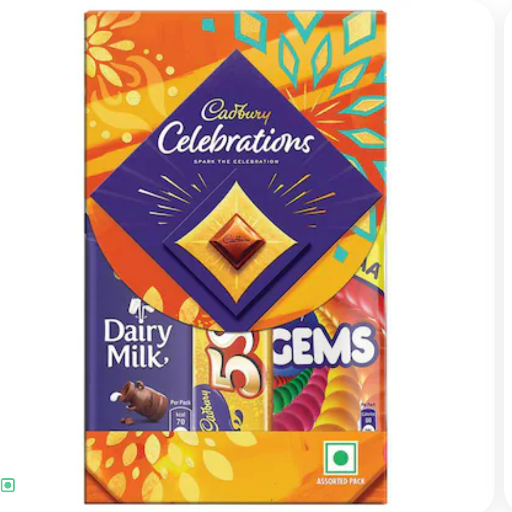  Cadbury Celebrations Assorted Chocolate Gift Pack 49.2 g TANNU STORE TANNU STORESAHEBGANJ NATHNAGARLOWER CHAMPANAGAR ROAD SAHEBGANJ BHAGALPUR BIHAR 812004