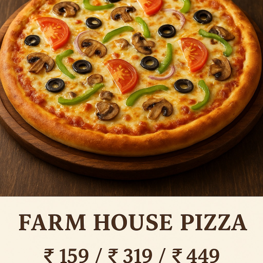  Farm house pizza THE SPICE HUT THE SPICE HUTSHOWROOM NO 4 VILLDADHI KANIYA OPP NALAGARH ROAD HONDA SHOWROOM