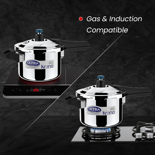 Ultra Triply Krono Pressure Cooker 3 Litre | Whistle Counter | Spillage Control | AISI 304 Food Grade Stainless Steel Cooker | 5 Years Warranty-https://s3.ap-south-1.amazonaws.com/prod-media-vyaparify-com/vcards/products/389532/product_1761033474_68f73d0299c8c.png Image