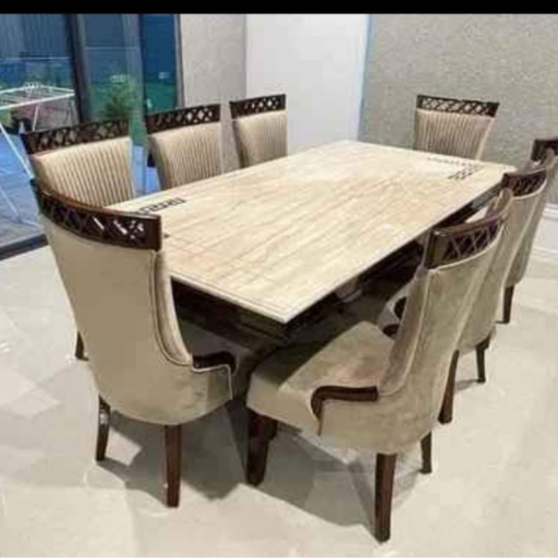  6 chair marbel daining tebbel LUXURY LIVING D NO 24 1 GROUNDFLOOR N S GRANDBUILDING OPP SREE CONVENTION HALL