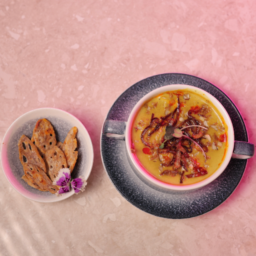  Burmese Khowsuey Served with lotus stem crisps KAYOS CF 212 2ND FLOOR CFBLOCK SALTLAKESECTOR 1 SWIMMING POOL