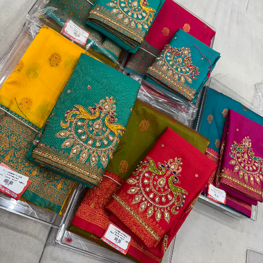  Silk Paithani Ari work blouse GURUNANAK TEXTILE Bodwad