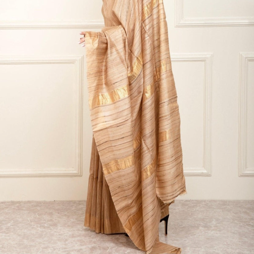 Tussar Ghicha silk saree-https://s3.ap-south-1.amazonaws.com/prod-media-vyaparify-com/vcards/products/431472/product_1764355007_6929ebbf6e21f.png Image