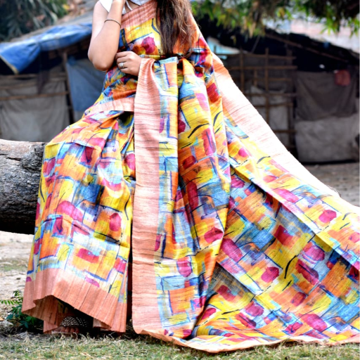 Tussar Ghicha silk saree with Digital print Design-https://s3.ap-south-1.amazonaws.com/prod-media-vyaparify-com/vcards/products/431706/product_1764395251_692a88f385c7c.png Image