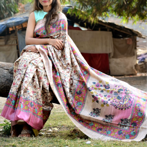 Tussar Ghicha silk saree with Digital print Design-https://s3.ap-south-1.amazonaws.com/prod-media-vyaparify-com/vcards/products/431725/product_1764395737_692a8ad900258.png Image