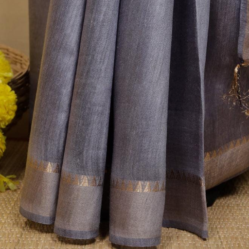Tussar Munga silk saree with Golden zari Border Dobi weaving Design-https://s3.ap-south-1.amazonaws.com/prod-media-vyaparify-com/vcards/products/431748/product_1764396303_692a8d0f628ac.png Image