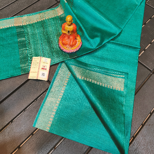 Tussar Munga silk saree with Golden zaree Border Dobi weaving Design-https://s3.ap-south-1.amazonaws.com/prod-media-vyaparify-com/vcards/products/431773/product_1764396986_692a8fbab2d02.png Image